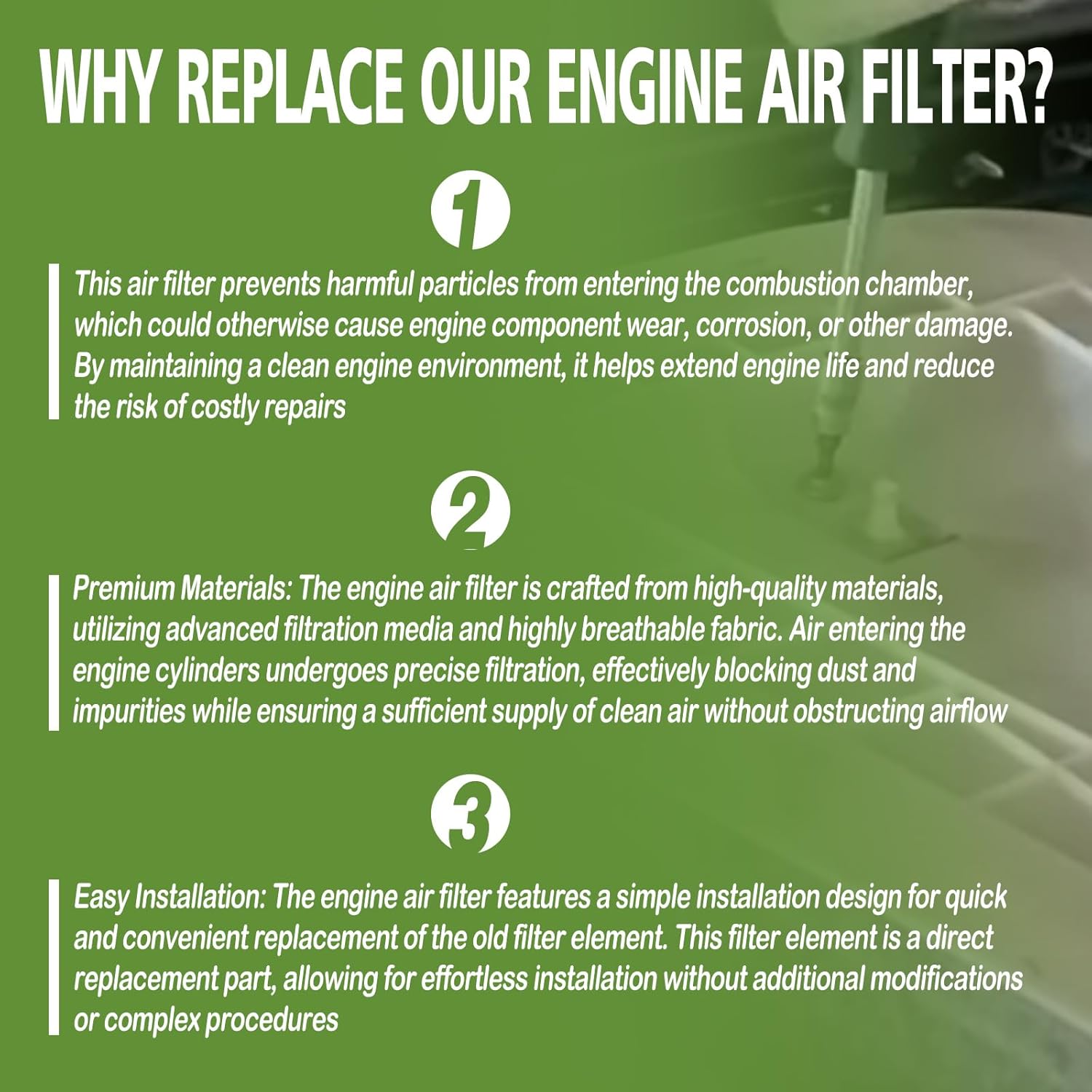 4M0133843E 4M0133843G Air Filter Replacement for Q8 RS Q8 SQ7 Q7 2020-2022 3.0L 4.0L V6 Replaces WA11100 95813384300