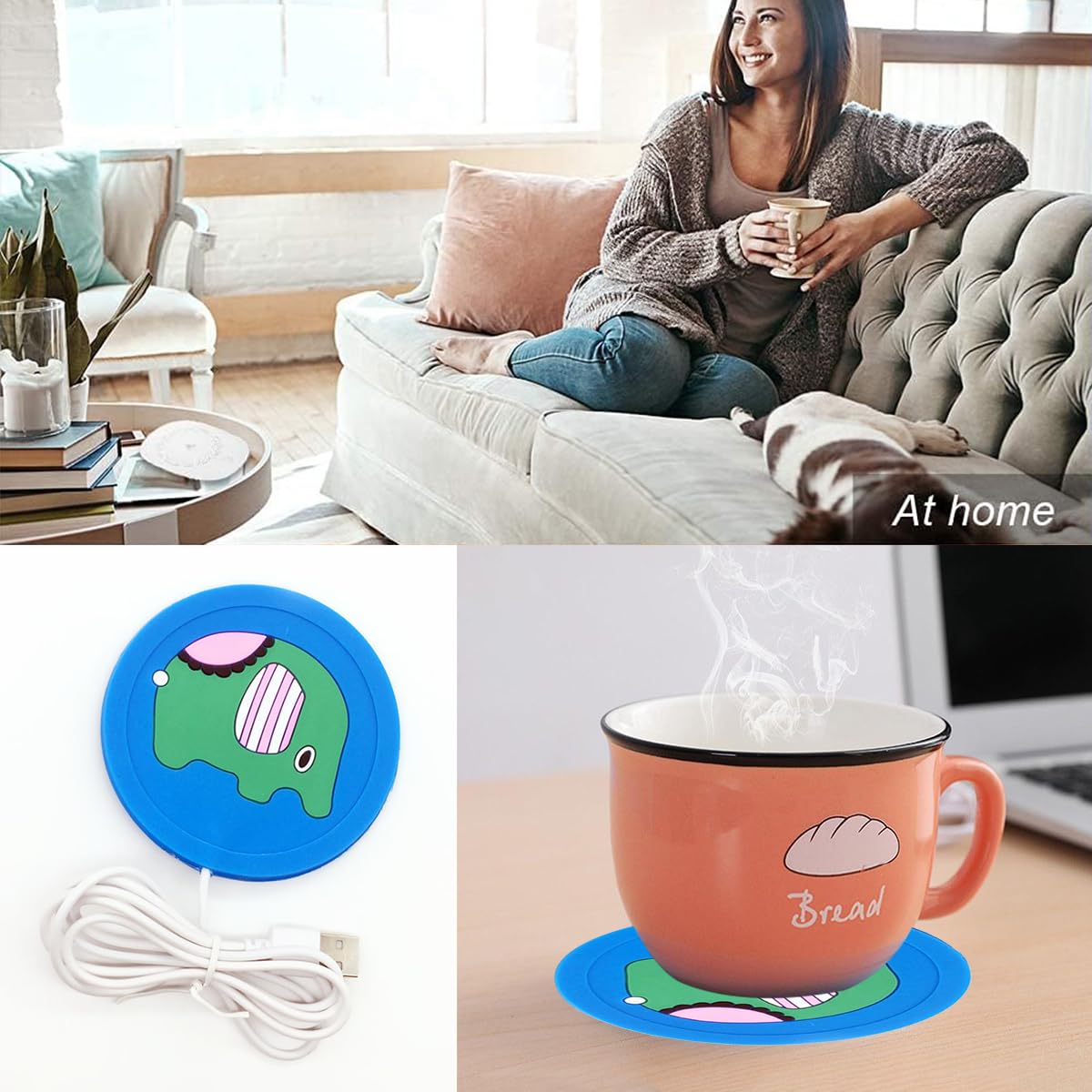 Sonew Chauffe-tasses électrique Chauffe-tasse électrique Pad Bureau Thé