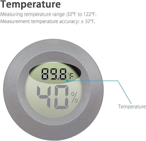 EEEKit EEEkit 6-Pack Thermometer Hygrometer, Humidity Temperature Meter Gauge with LCD Monitor for Home Greenhouse Basement in use
