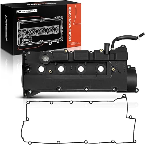 A-Premium Tapa de válvula del motor, con junta de tapa de válvula, compatible con Hyundai Elantra 04-06, Tiburon 04-08, Tucson 05-09, Kia Spectra
