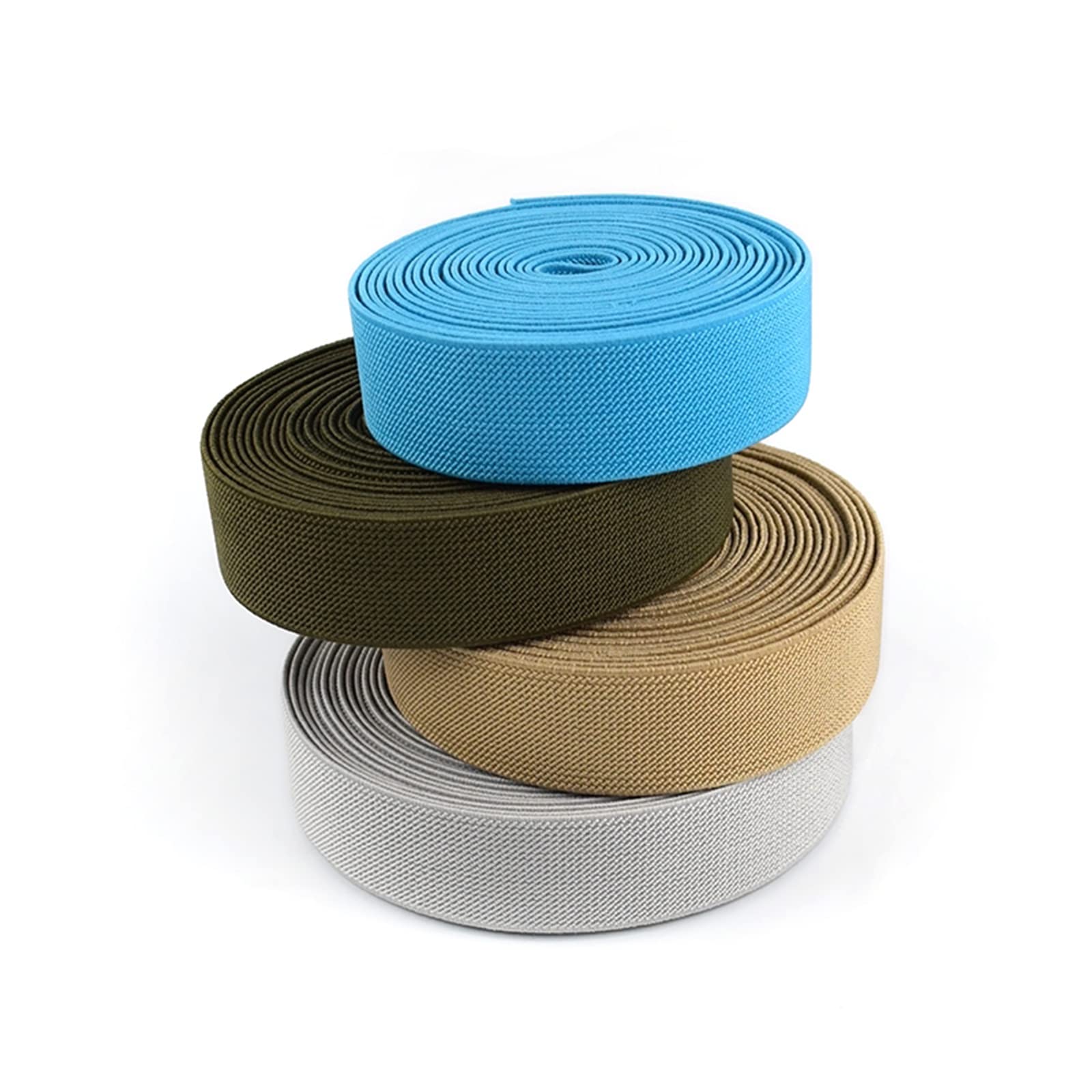 Taśma nylonowa Elastyczna taśma rozciągliwa do szycia w pasie 20 mm grubości do spodni, spódnic, pasków, taśmy, akcesoria do majsterkowania(Dark Green,20mm-5 M)