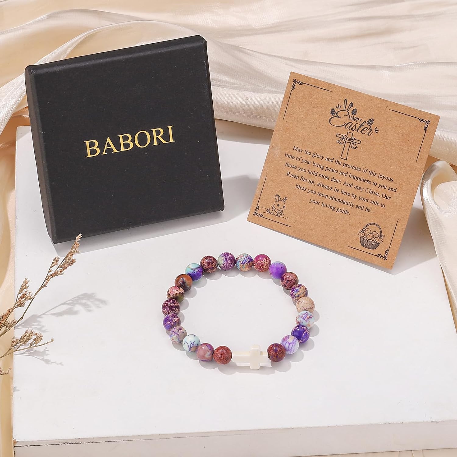 Christian Religious Gifts for Women Inspirational Prayer Jesus Catholic Easter Baptism Communion Bible Verse Bracelet for Mother Daughter - Image 7