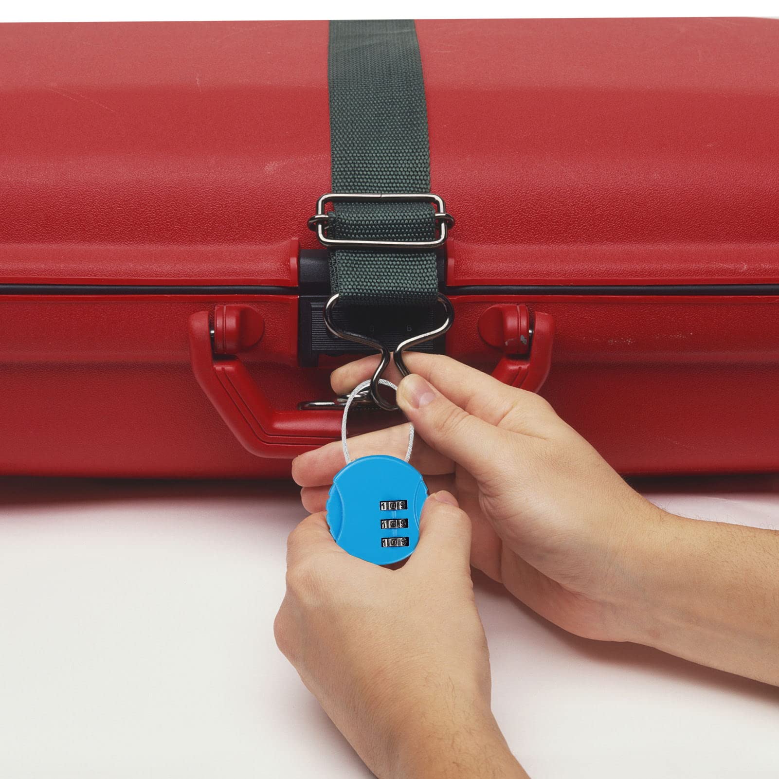 4 Lucchetti A Combinazione Per Bagagli - Codice 3 Cifre Resettabile, Lega Di Zinco, Per Valigie E Armadietti - Foto 8