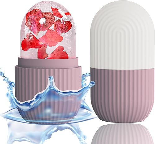 XHJRI Rodillo de Hielo Facial Masajeador, Rodillo de Cubitos de Hielo para Cara, Ojos y Cuello Acondicionamiento Natural y Cuidado de la Piel,
