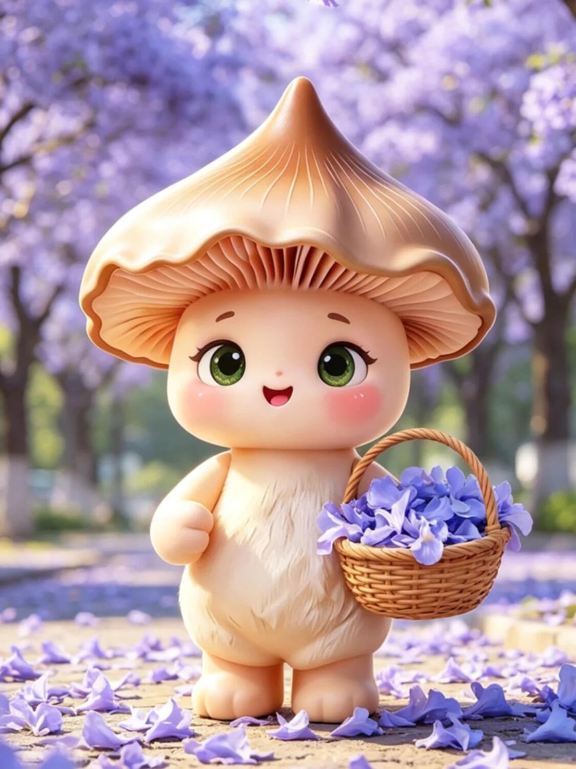 Rqwybcaxn Seed Bead Embroidery Kits Cartoon Mushroom 40x50cm