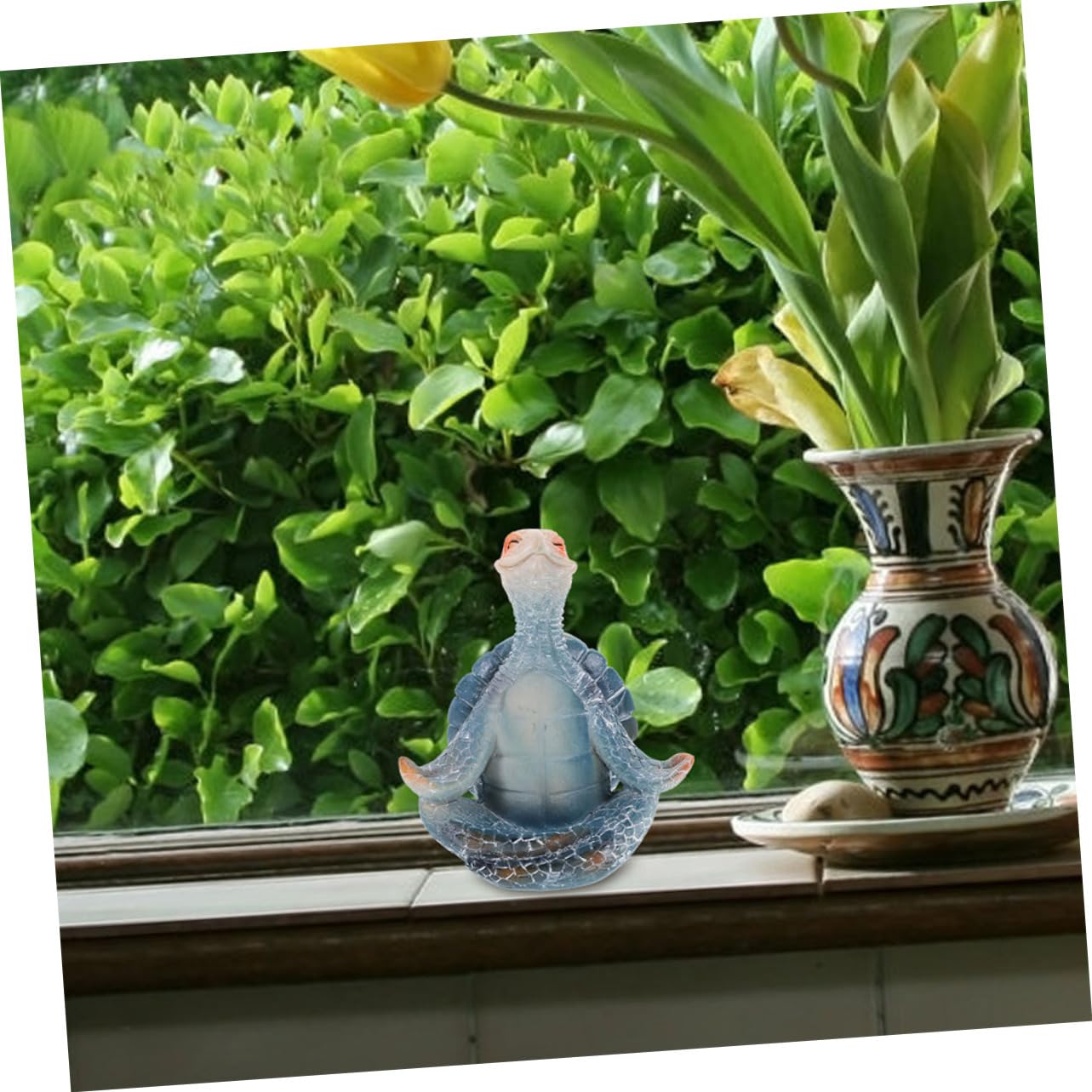 Alipis 3 Set Statua Di Yoga Giocattolo Da Giardino Statue Di Decorazioni Per Tartarughe Marine Da Esterno Feng Shui Gnomi Da Giardino Statue Di 2 pezzi * 3