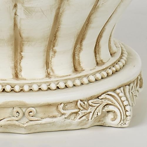 Miniatura 5 de Floración Medallón Cubierto Tarro Antiguo Marfil Cubierto Tarro