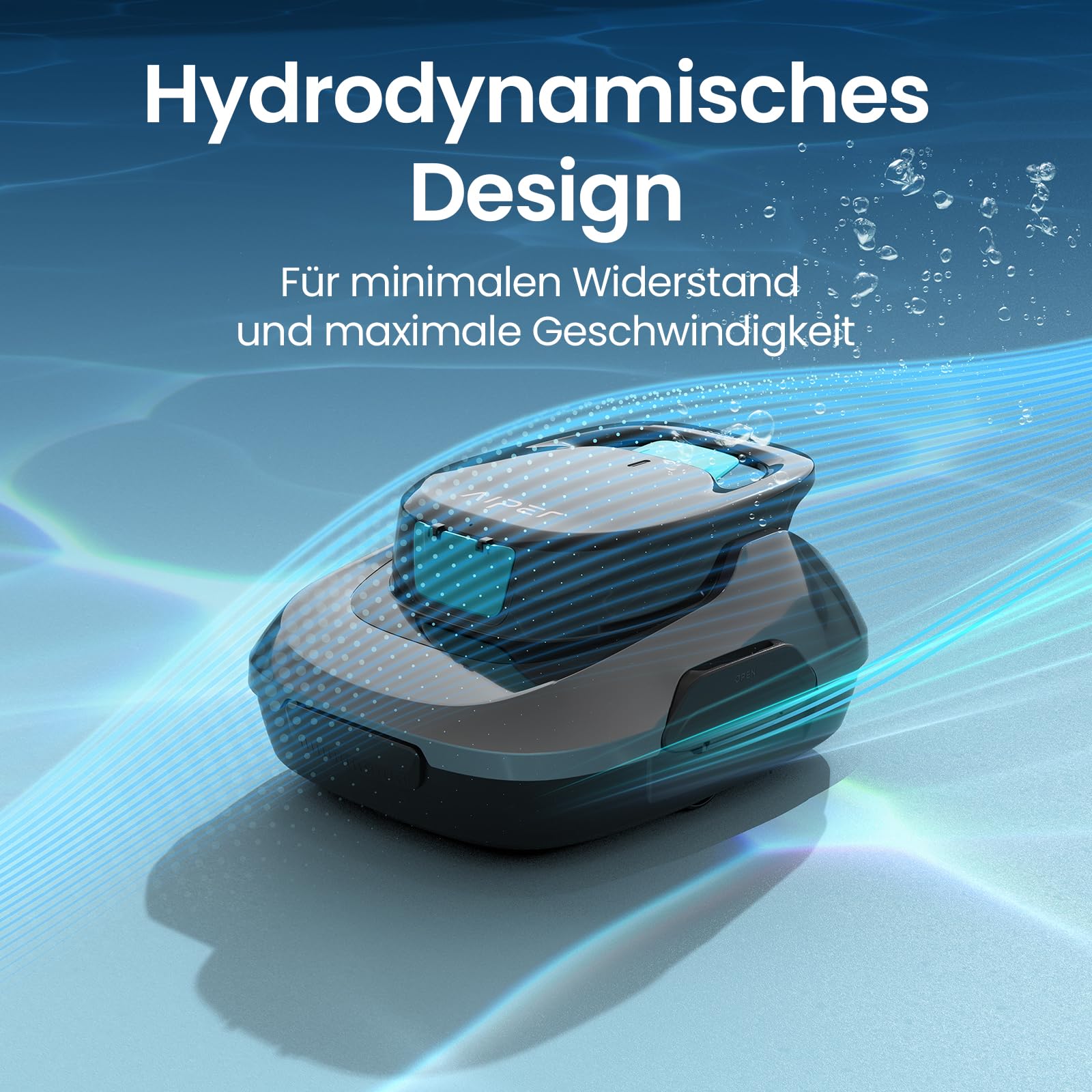 AIPER Poolroboter Kabelloser Poolsauger mit 90 Min Laufzeit Intelligentes Auto Parking Plus Leichtes Design Ideal für Bodenpools bis 80 m²