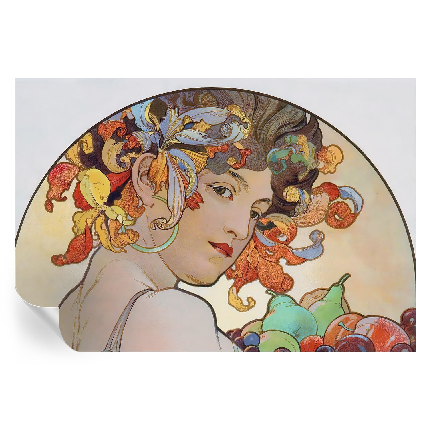Murales de vinilo Art Nouveau colorido de 152x104 cm para decorar salones modernos con encanto