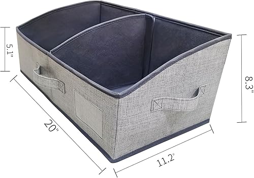 Miniatura 9 de Paquete de 3 cubos de almacenamiento para armario, caja de almacenamiento grande trapezoidal, cestas de tela plegables para organizar ropa,