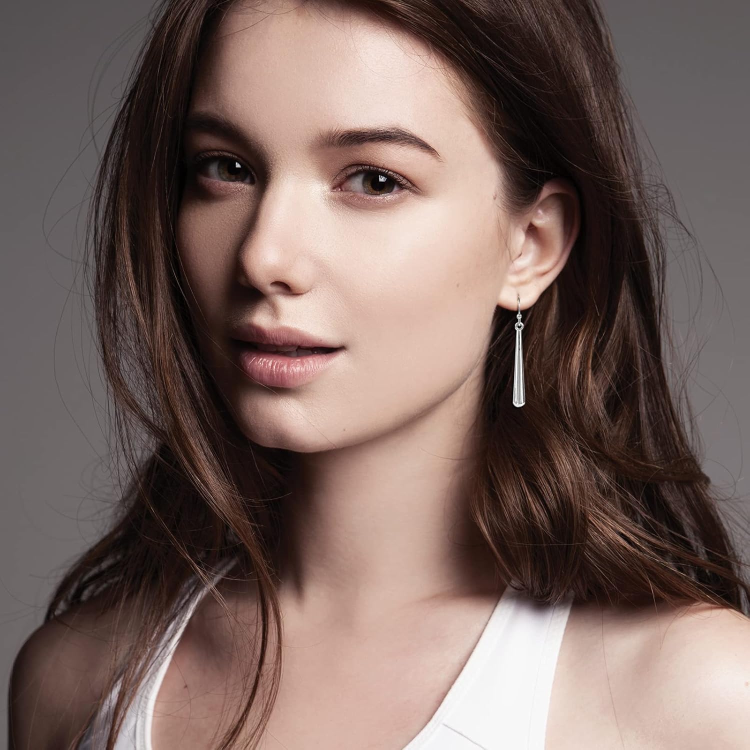 Baseball Bat Dangle Earrings Silver Hypoallergenic Handmade Stick Drop Minimal Long Bar Earrings for Women Trendy - Image 2