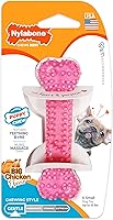 Vista 10 de Juguete para masticar para cachorros Nylabone, Petite., Hueso, XS, Rosado