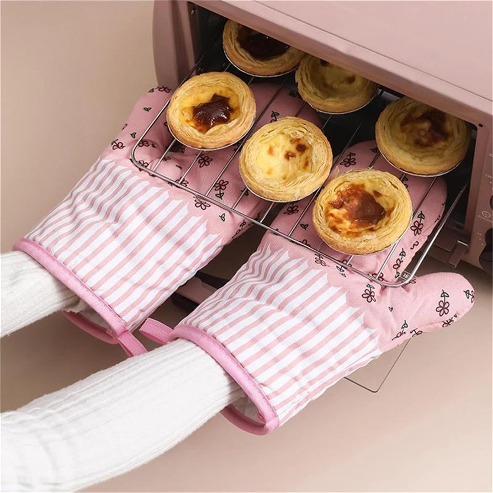 Gants de Cuisine Anti-Taches pour Four, résistants au Micro-Ondes, ignifugés et antidérapants, pour Barbecue et grillades.