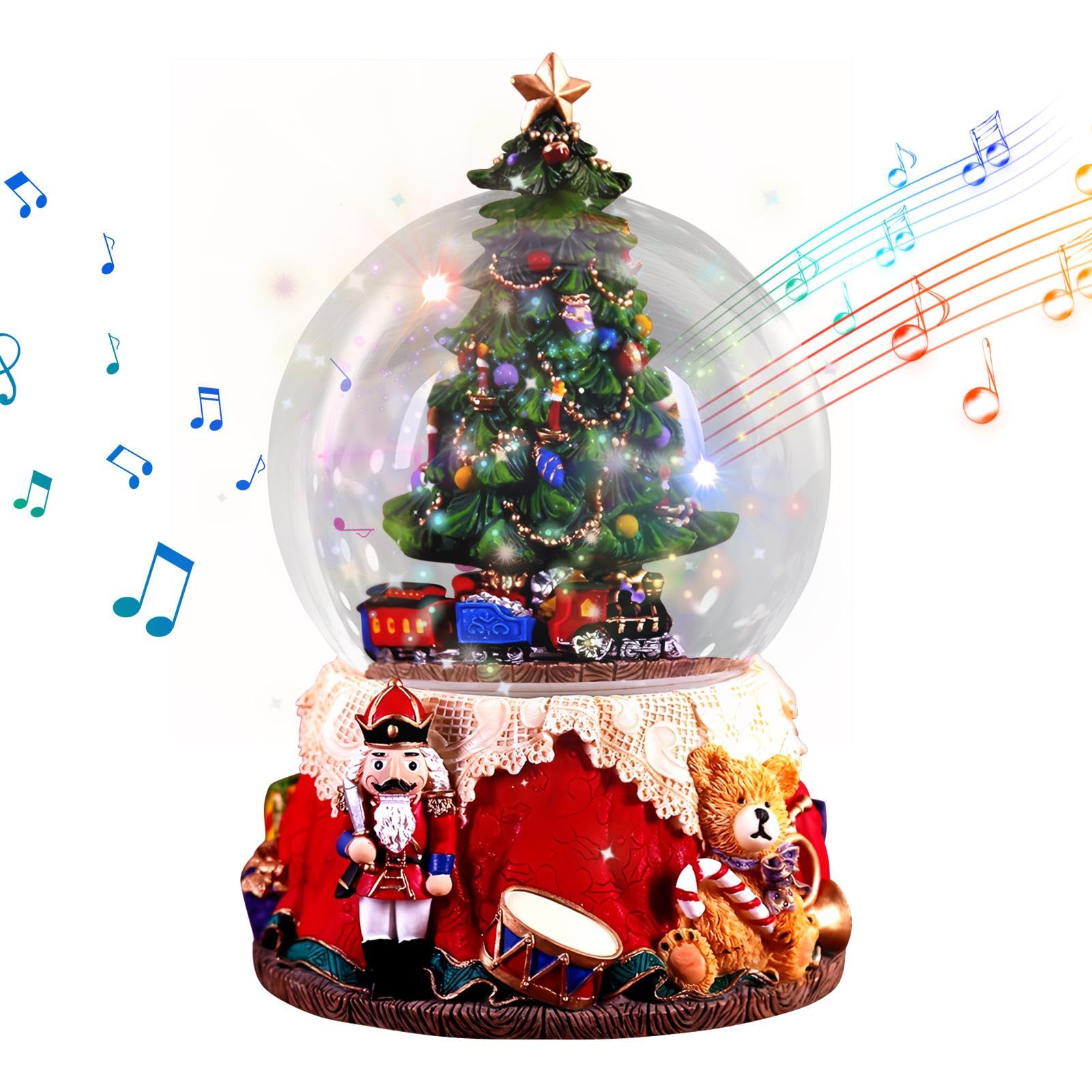 Boule à Neige Musicale Casse-Noisette, Boule à Neige de Soldats | Casse-Noisette de Noël, Boule à Neige Musicale Casse-Noisette | Boîte à Musique avec Boules de Neige de Noël, Boule à Neige
