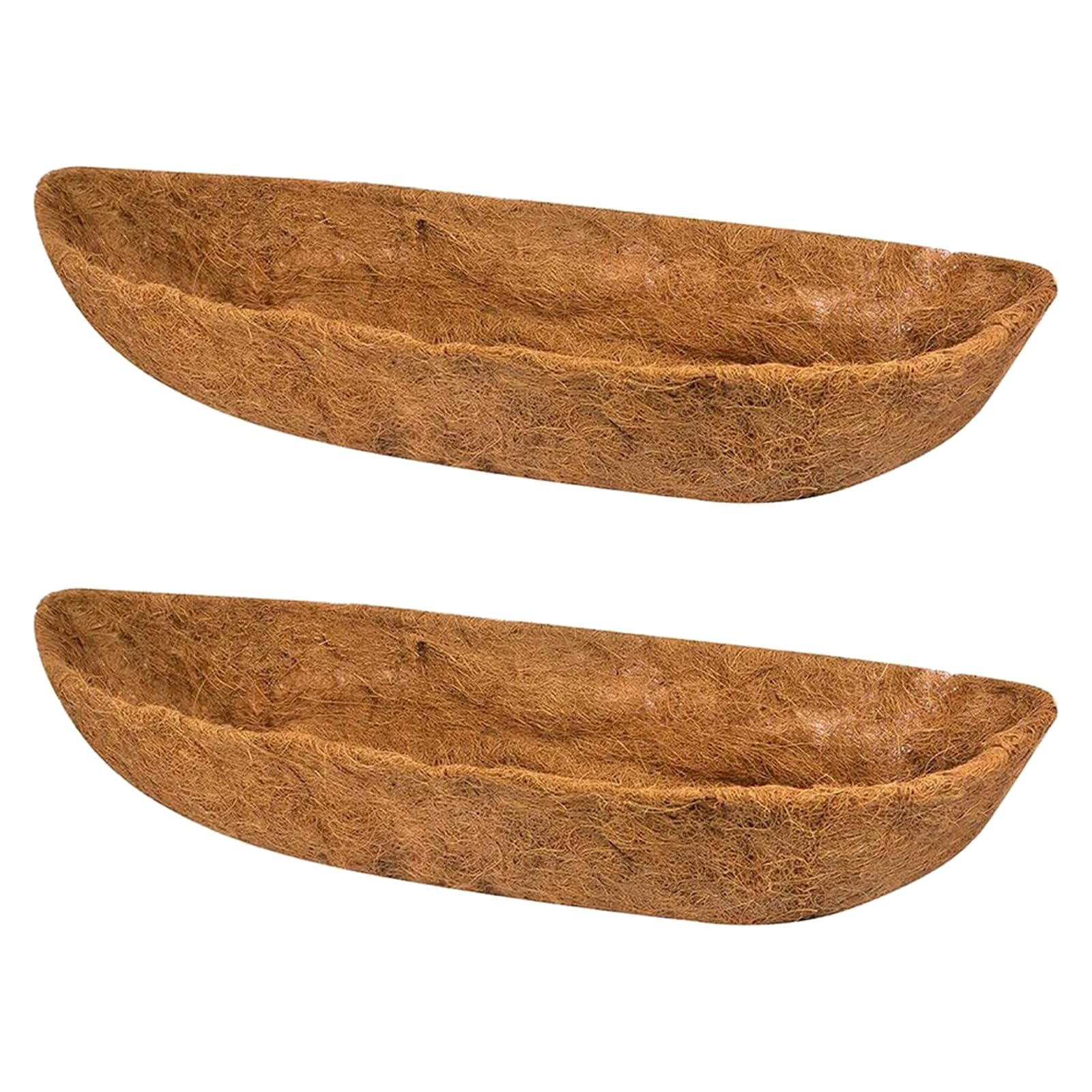 hifrom 2 Stück Kokoseinlage Kokos Ersatzeinlage Hanging Basket Kokoseinsätze für Blumenampeln, Runde Kokostöpfe für Naturkorb Garten Blumentopf Hängekörbchen Pflanzgefäßen (Halbkreis-76cm)