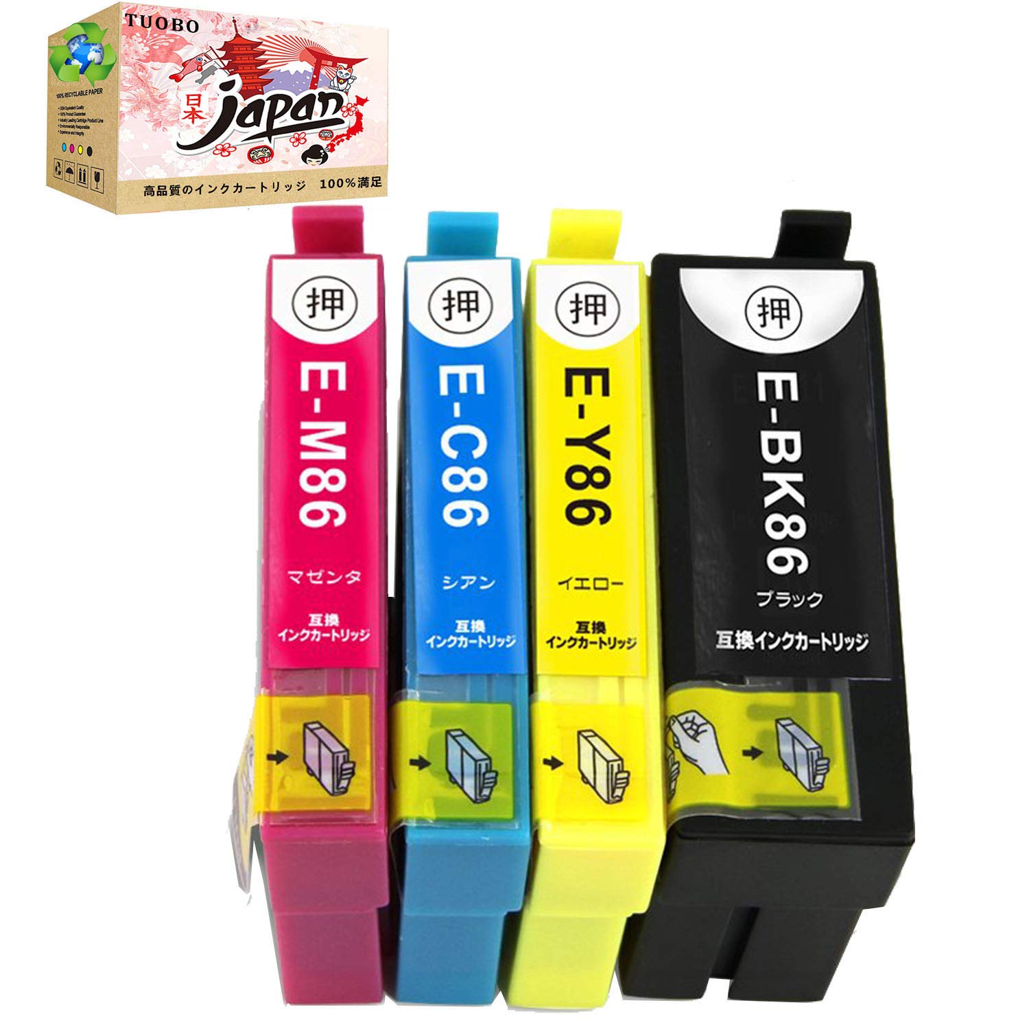 Amazon.co.jp: E-PSON エプソン IC4CL86 (BK/C/M/Y) 大容量4色セット