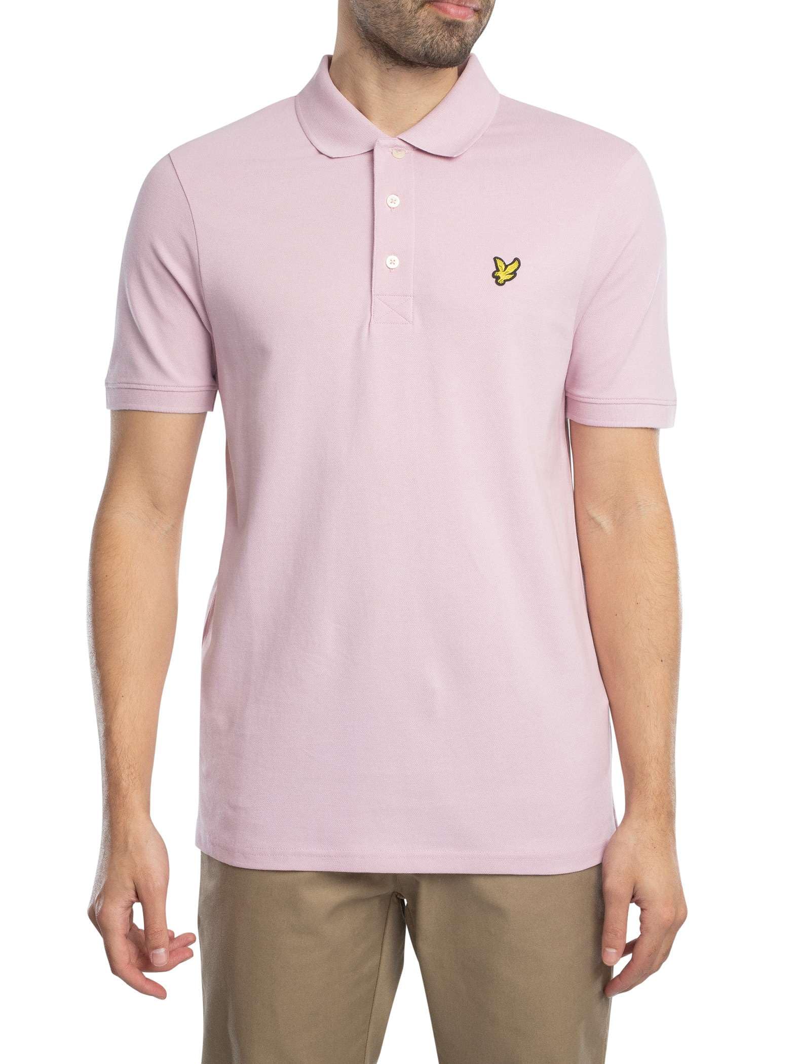 Lyle And Scott Basic Short Sleeve Polo Shirt Pink Small
