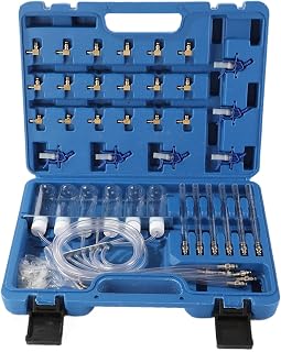Diesel Injector Flow Test Tool Kit Fuel Injector Tester, Diesel Injector Flow Diagnostic Cylinder Common Rail Adaptor Test Tool Kit Suitable for Engines with Up to 6 Cylinders