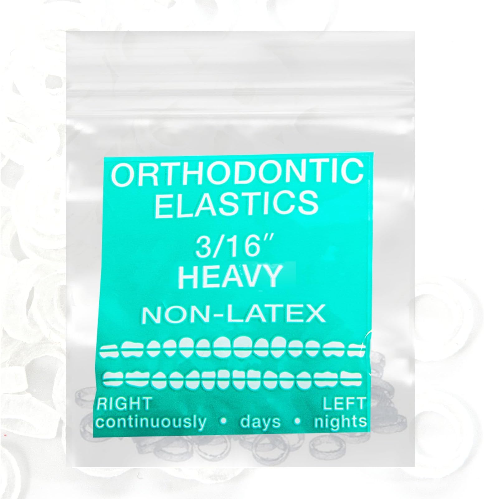 Clear NonLatex 100 counts, Intraoral Elastic Bands