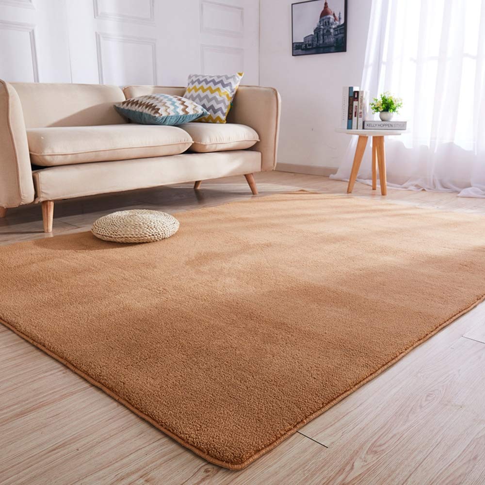 Tapis en peluche doux pour éviter le sol froid du salon ou de la chambre