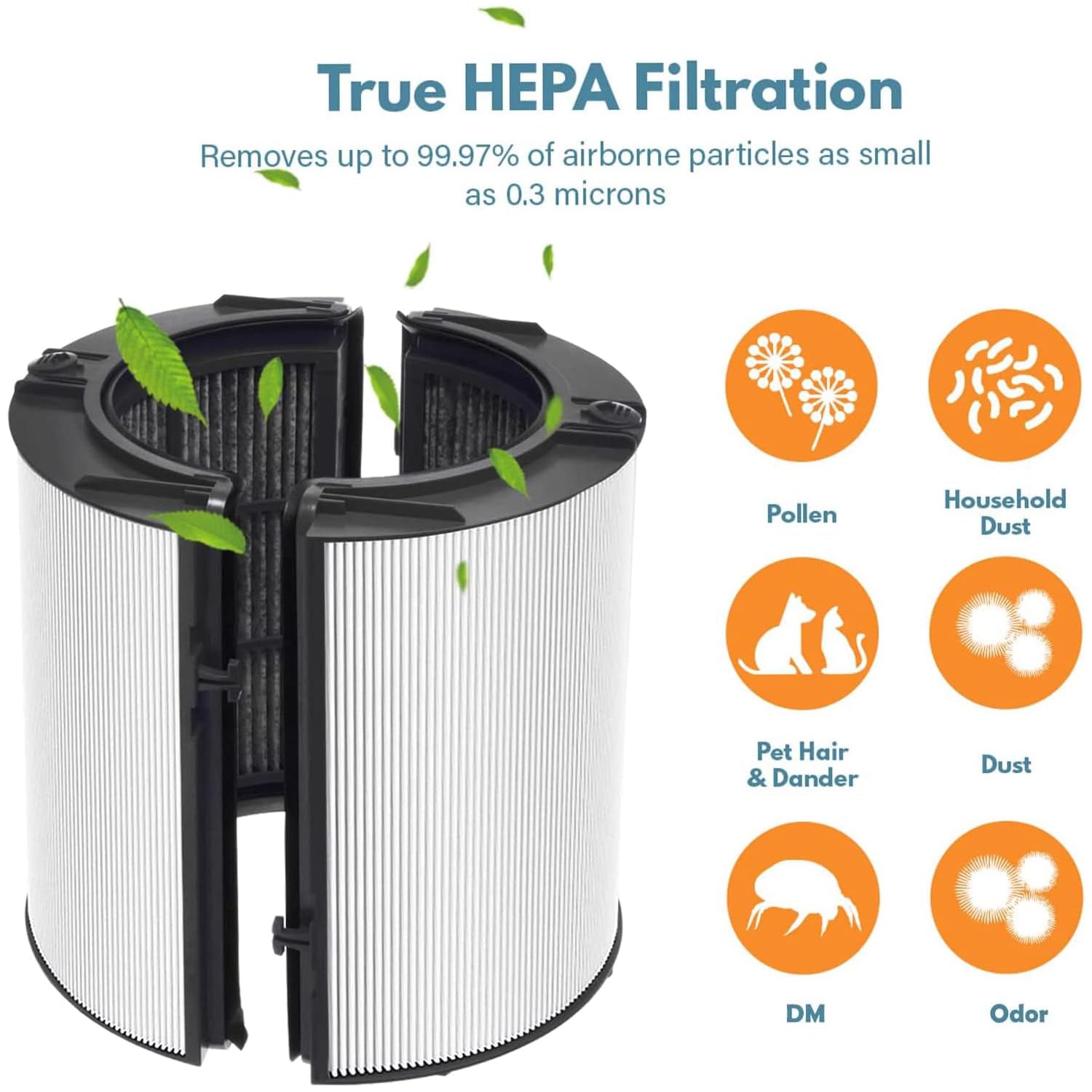 Filtre de rechange HEPA + carbone 2 en 1 compatible Dyson HP04 TP04 DP04 PH04 HP09 TP09 HP07 TP07 PH03 PH01, H13 Grade True HEPA