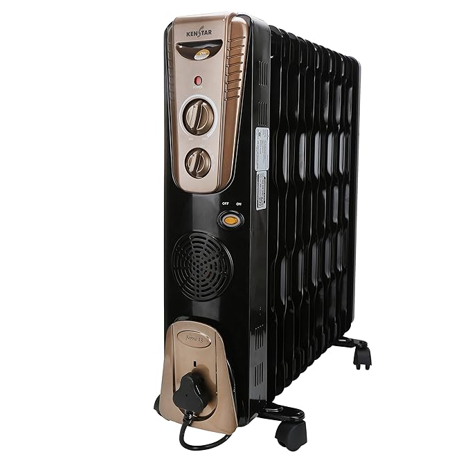 Kenstar Oil Filled Radiator 13 Fins with PTC Fan Heater 2900 Watts (BLACK GOLD)