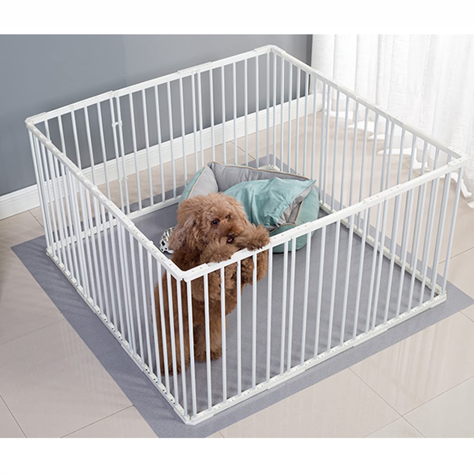 Tappetino per Gabbia per Cani, Impermeabile, per Pavimenti, per Dormire, Anti-Masticazione, Lavabile, Protezione per Tappetino per Pavimento, Tappetino Antiscivolo, Tappe,100X100cm
