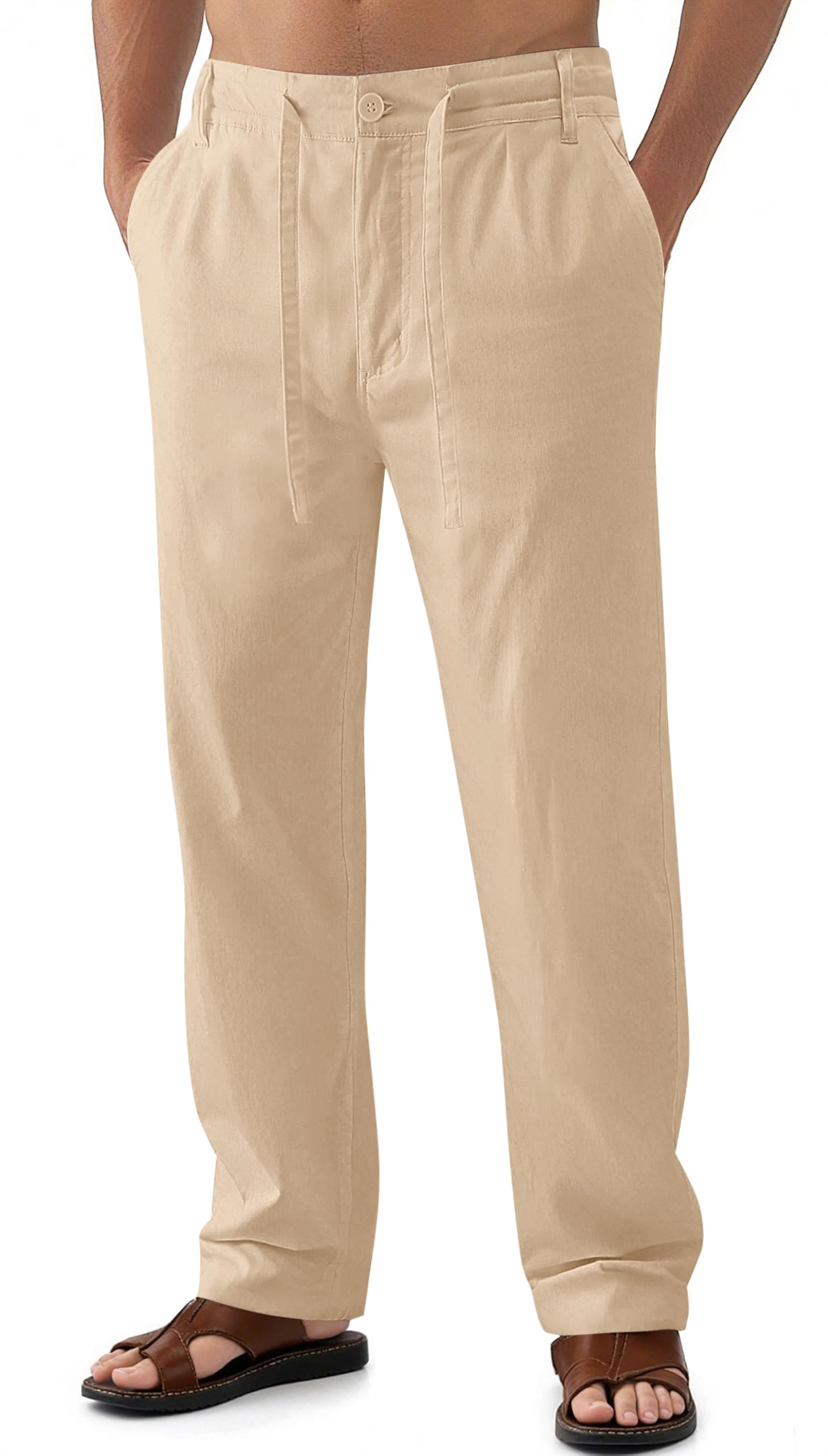 Hippie Clothes For Men Men's Lightweight Linen Pants Summer