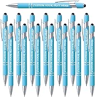 Vista 26 de 10 bolígrafos personalizados a granel, bolígrafo personalizado, bolígrafo grabado con nombre, logotipo, lápiz capacitivo para pantallas táctiles, a