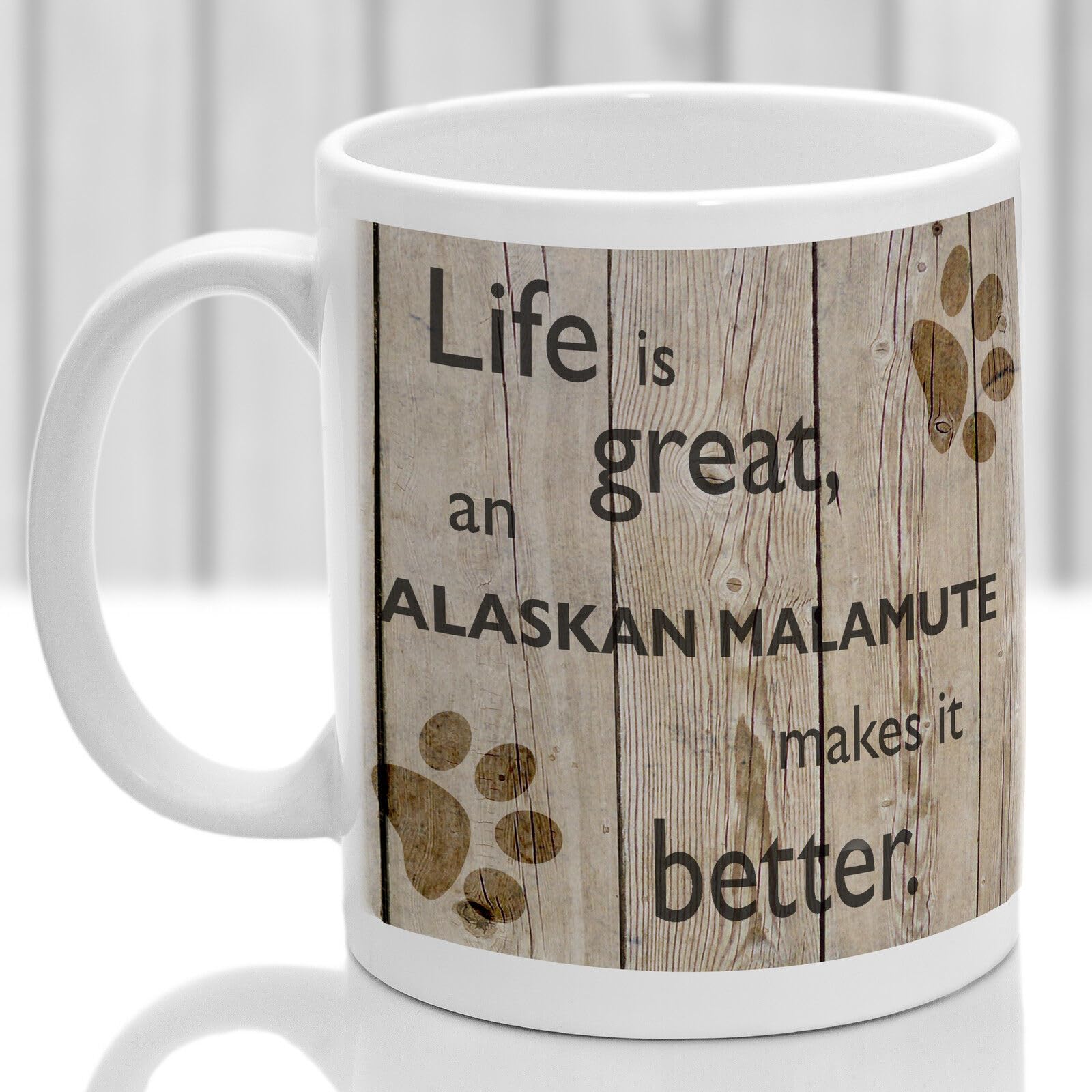 uniqx Alaskan Malamute Mug, Alaskan Malamute Dog Gift, Ideal Present for Dog Lover Printed Coffee and Tea Ceramic Mug- 320 ML Ceramic Coffee Mug 6877