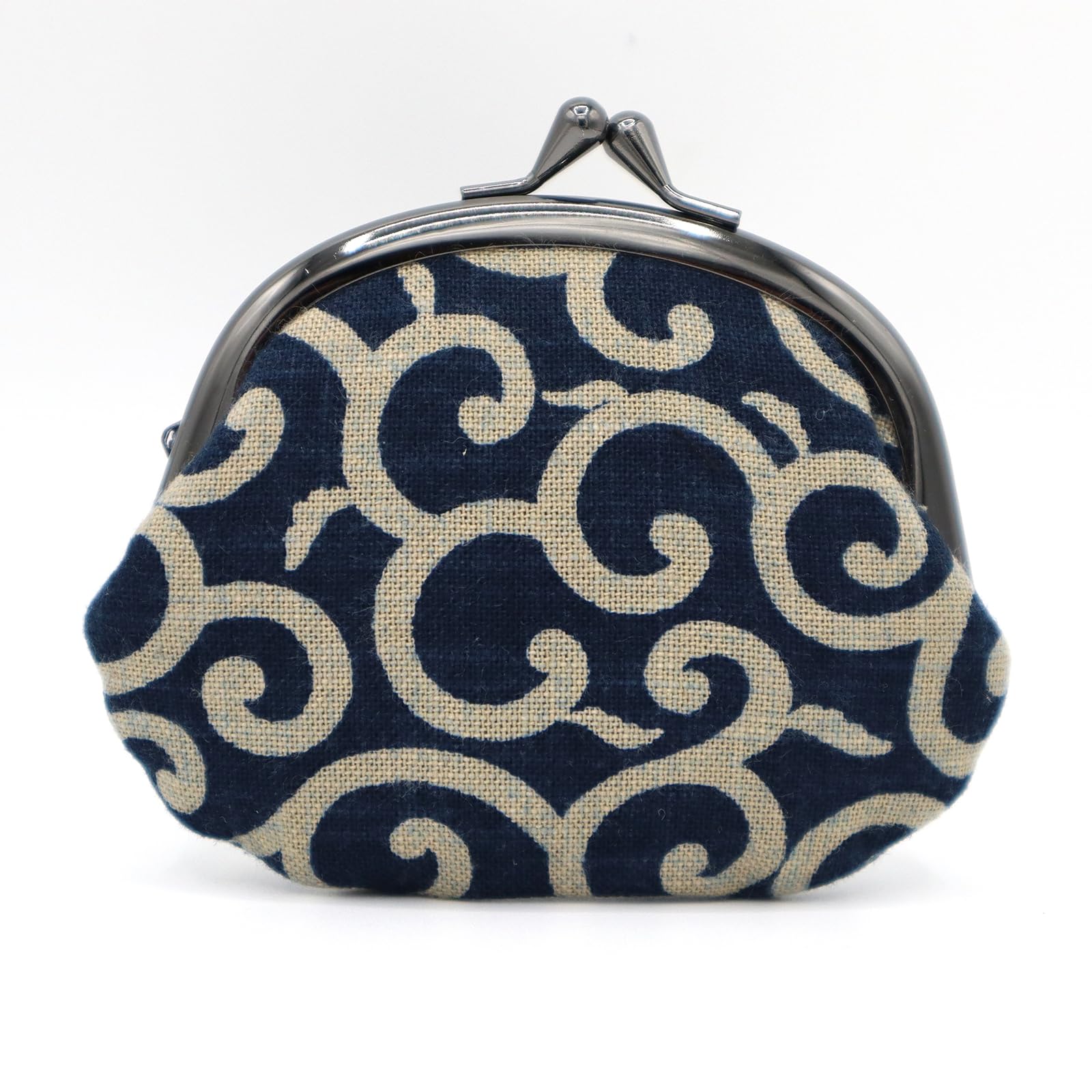 Maruzen Coin Purse Coin Case, Cotton, 1.3 inches (3.3 cm), Coin Pocket, Arabesque, Approx. 4.1 x 4.7 inches (10.5 x 12 cm), Made in Japan with an attractive traditional Japanese pattern : Clothing, Sh