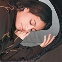 Aryamurti Ultralight Inflatable Pillow Small Squared Flocked Fabric Air Pillow Beach Pillow for Hiking,Camping,Traveling,Napping,Desk Rest,Neck Lumbar Support 12.6 x 7.9 Inch, 2 Pack gallery image