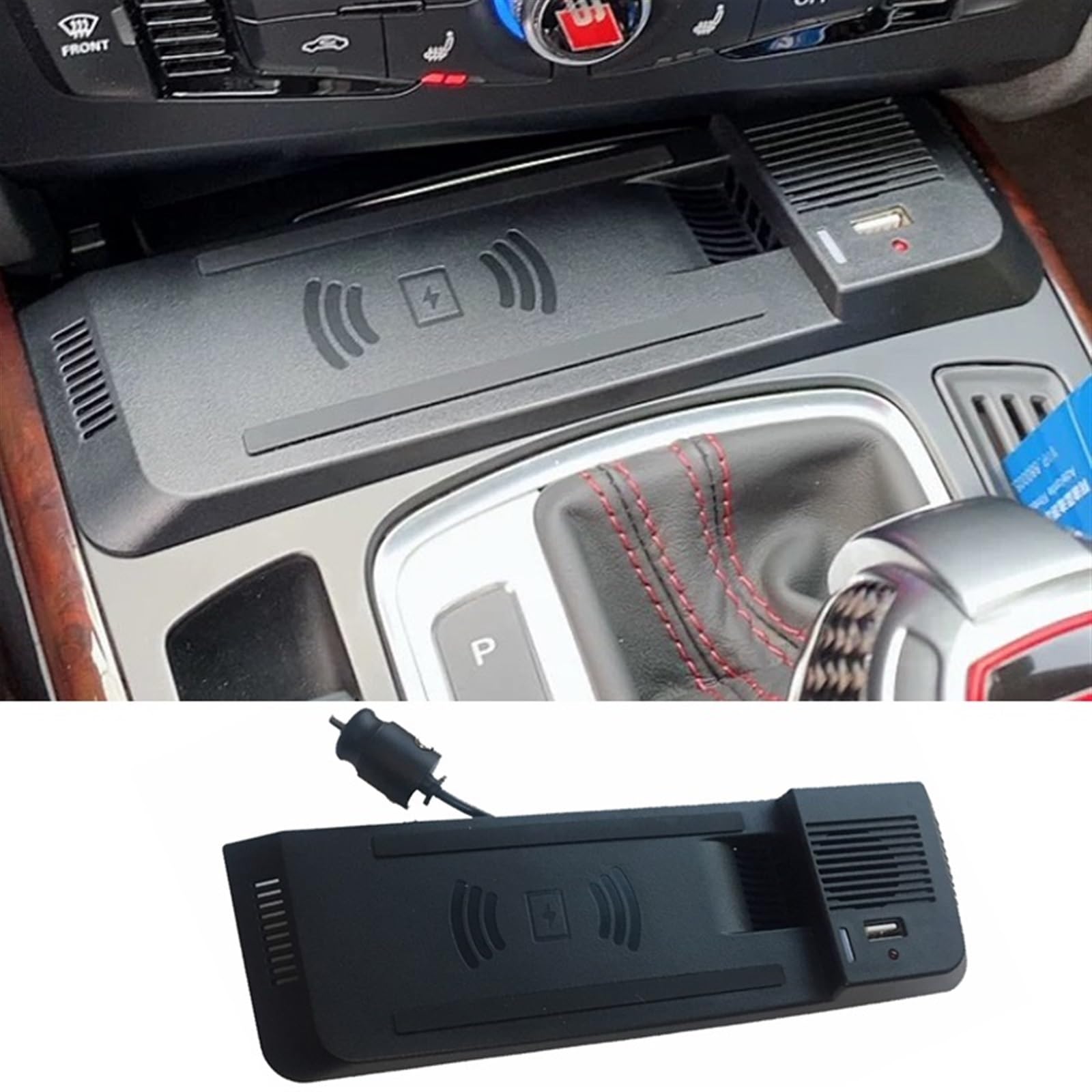15W, dla, A4 B8 B9, dla, for ALLROAD, A5 S5 RS5 Ładowarka samochodowa QI bezprzewodowa Szybka ładowarka do telefonu Uchwyt na płytę
