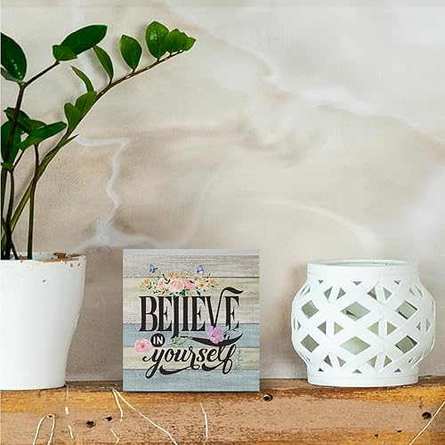 Miniatura 4 de Letrero de madera con citas inspiradoras, decoración de oficina en casa, caja de madera, motivacional, rústico, rústico, decorativo, positivo,