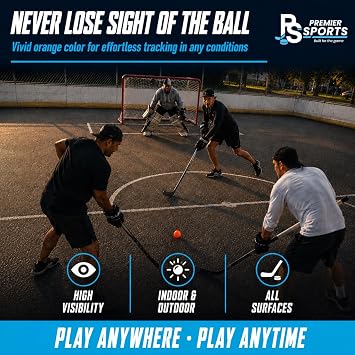 Street Hockey Balls Durable, Low-Bounce, High-Visibility Balls