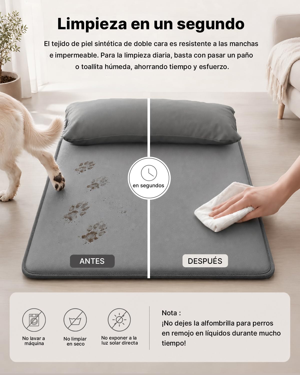 Cama Para Perros Con Cojín De Wassericht, Cama Perros Piel Sintética
