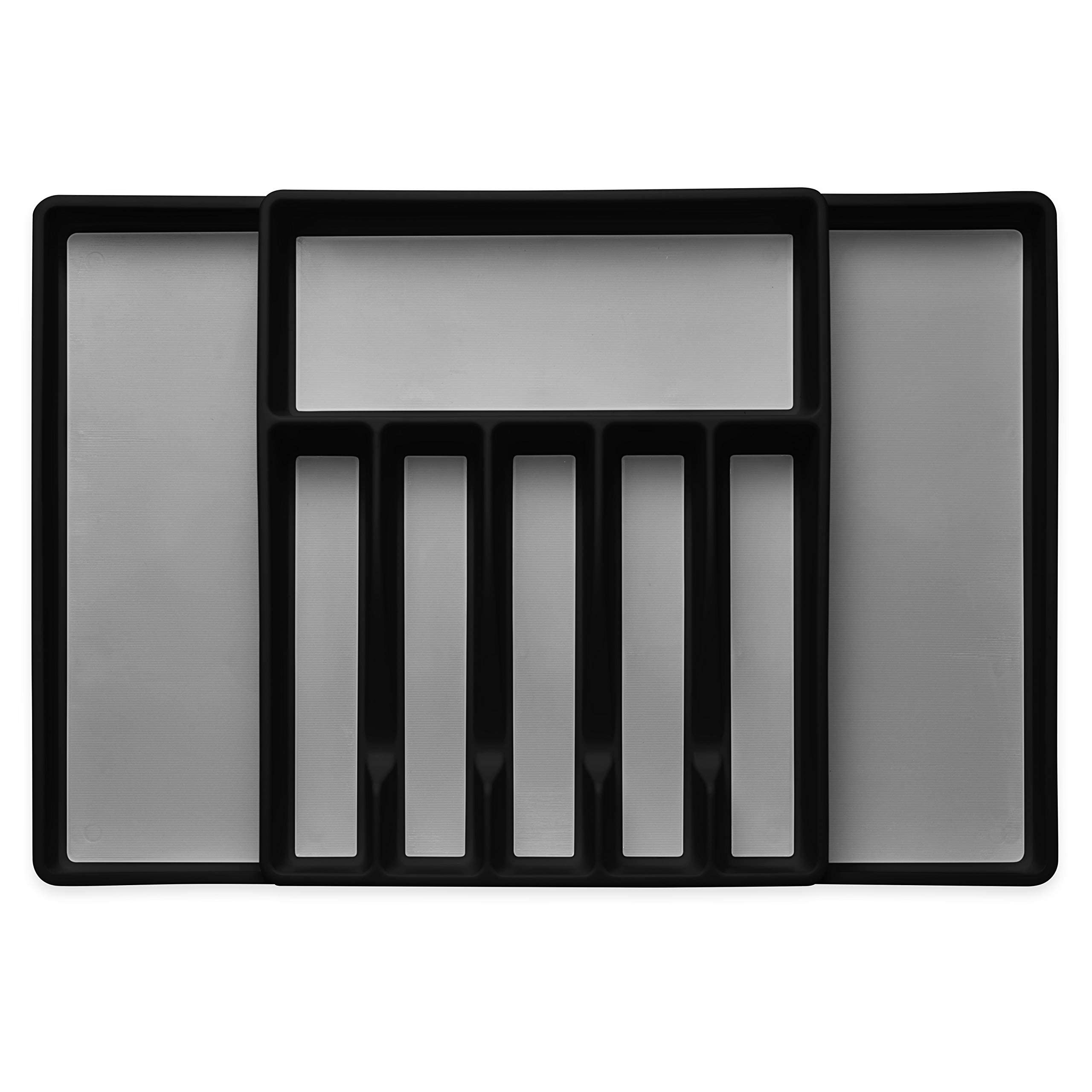 Expandable Cutlery Drawer Organizer, Flatware Drawer Tray for Silverware, Serving Utensils, Multi-Purpose Storage for Kitchen, Office, Bathroom Supplies