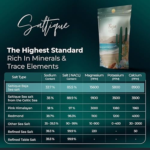 Miniatura 3 de Saltique 1 libra de sal marina de Baja gruesa  Contiene un equilibrio de 90 minerales que te ayudan a mantenerte hidratado y mejorar el equilibrio