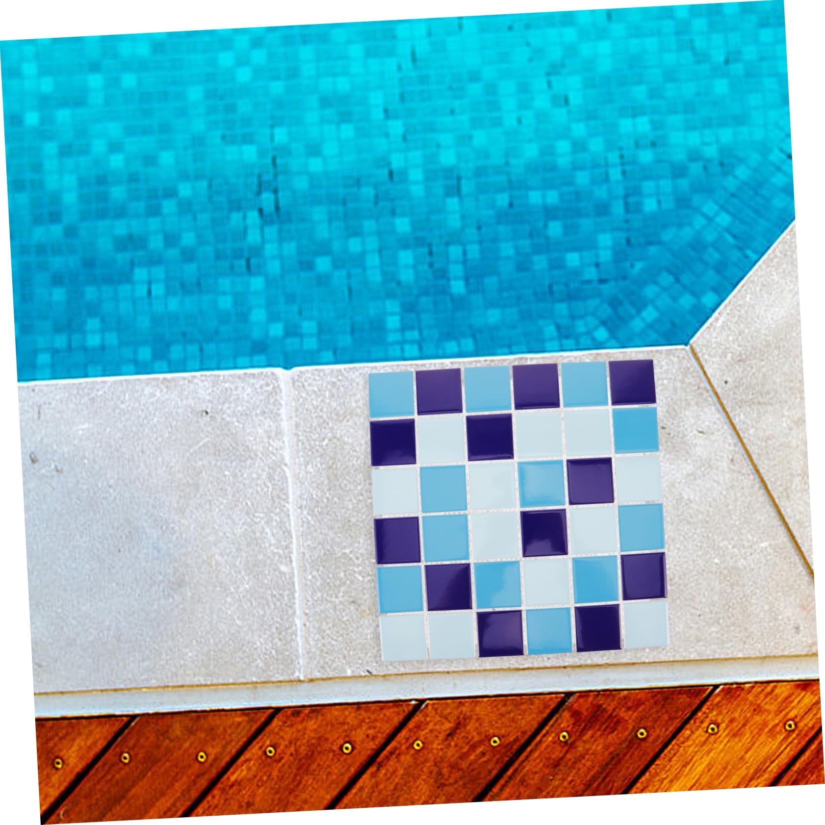 Azulejo de Cerámica Azul, 1 Hoja, para Mosaico Decorativo