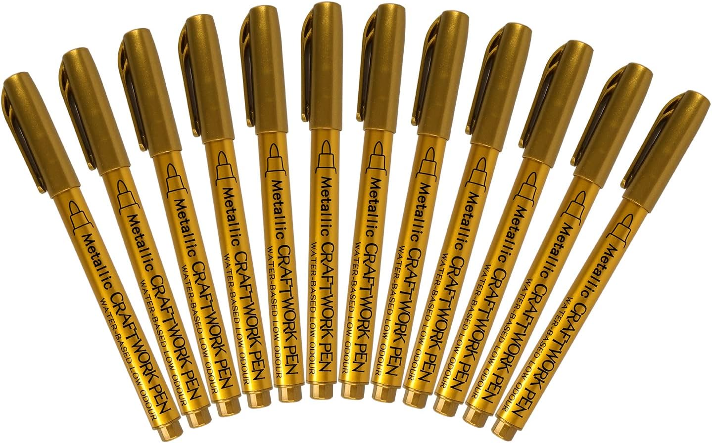 12Pcs Metallic Marker Pen Metallic Paint Pens Permanent Crafts Pens for