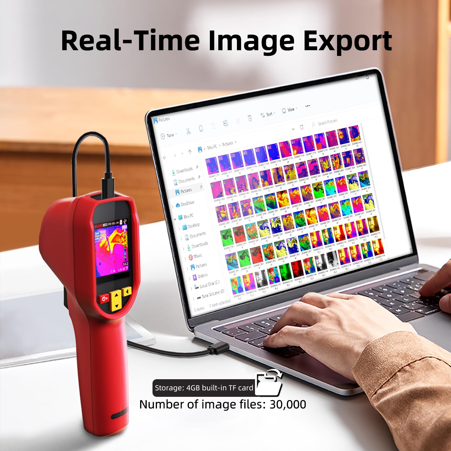 BSIDE HX1 Termocamera Infrarossi Alta Risoluzione 240 x 240 Termocamera Portatile con Frequenza di Aggiornamento 25Hz 15 Palette Colori -4°F a 1022°F per Casa Perdite Acqua Tubi Elettronica
