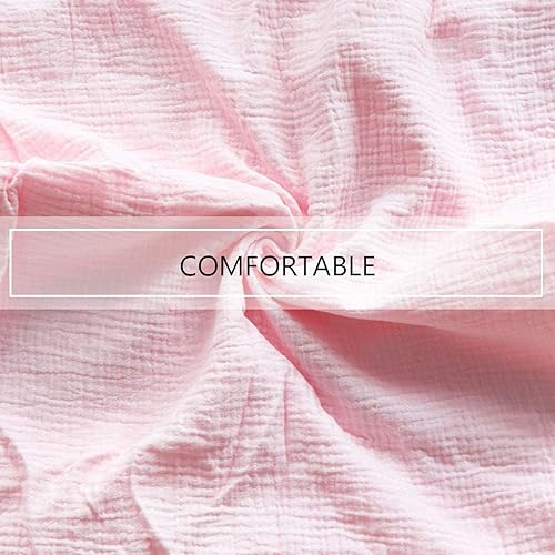 Miniatura 6 de Hooyax Funda de muselina para tumbona de bebé, funda suave de algodón orgánico para recién nacidos, para bebés niños y niñas (rosa)