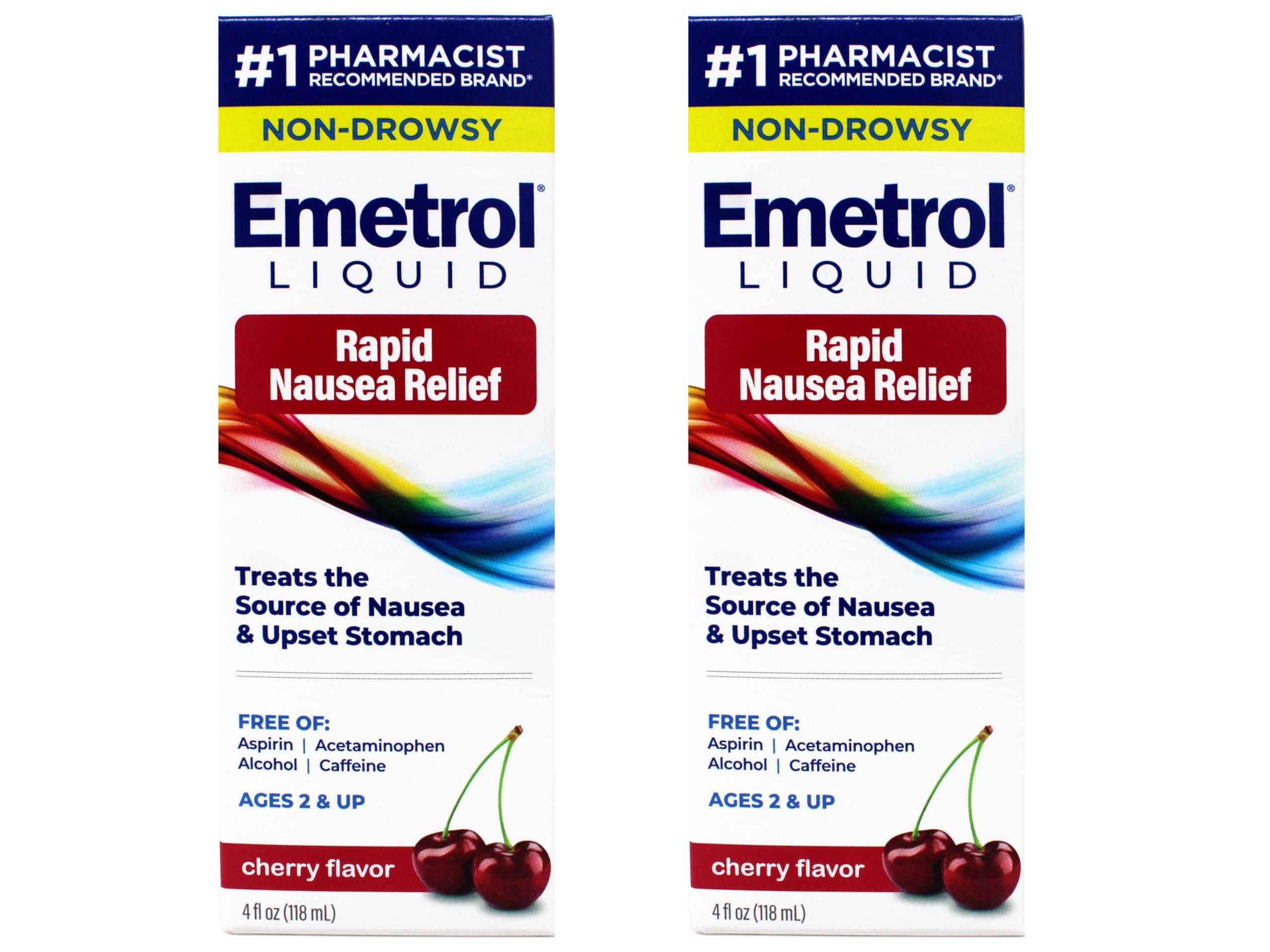Emetrol Emetrol Nausea Relief Liquid Cherry Flavor, Cherry Flavor 4 oz (Pack of 2)