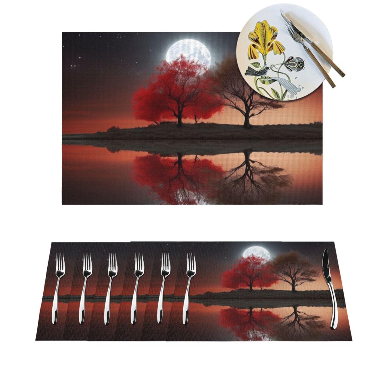 Sets de table tissés PVC antidérapants et isolants thermiques pour protéger votre mobilier