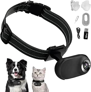 HD 1080P Cat Camera Collar with Video Record Wireless Mini Sport Cam,Small Action Cameras,Body Camera for Pet Supplies/Stuff,Outdoor/Inoor Birthday Gift No WiFi, t-ydxj-0618 asin的图片