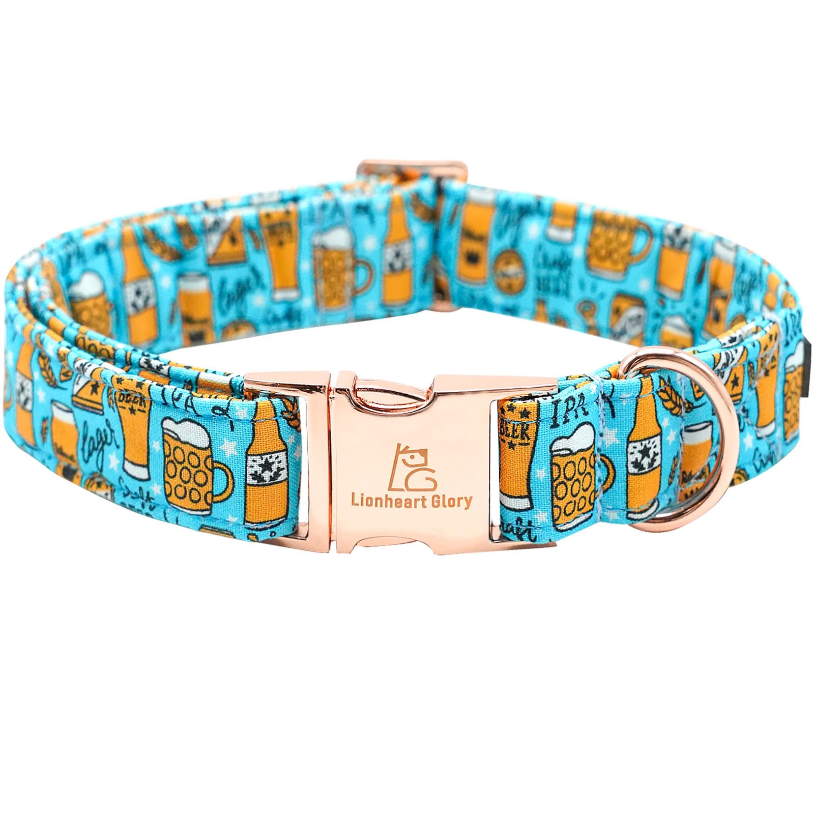 Lionheart glory Dog Collar Blue Dog Collar Summer Dog Collars Party Collar Dog Boy or Girl Soft Durable Adjustable Dog Collars for Small Dogs