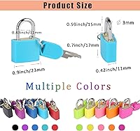 Vista 6 de 5Pack Suitcase Locks with Keys, 23mm Small Luggage Padlocks Multicolor, Solid Brass Mini Padlocks for Suitcase, Luggage, Travel Bag, Backpack
