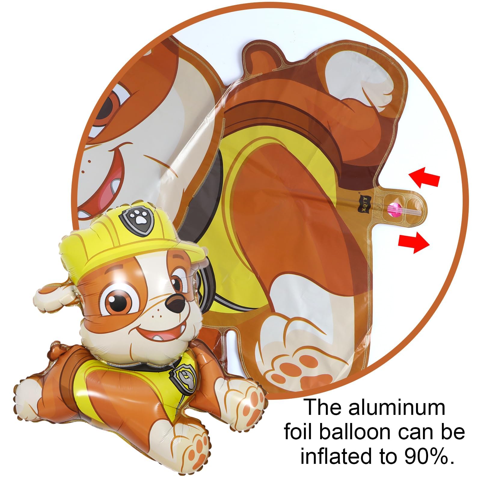 Palloncino Di Compleanno Rubble - Paw Patrol - Decorazione Per Feste - Foto 10