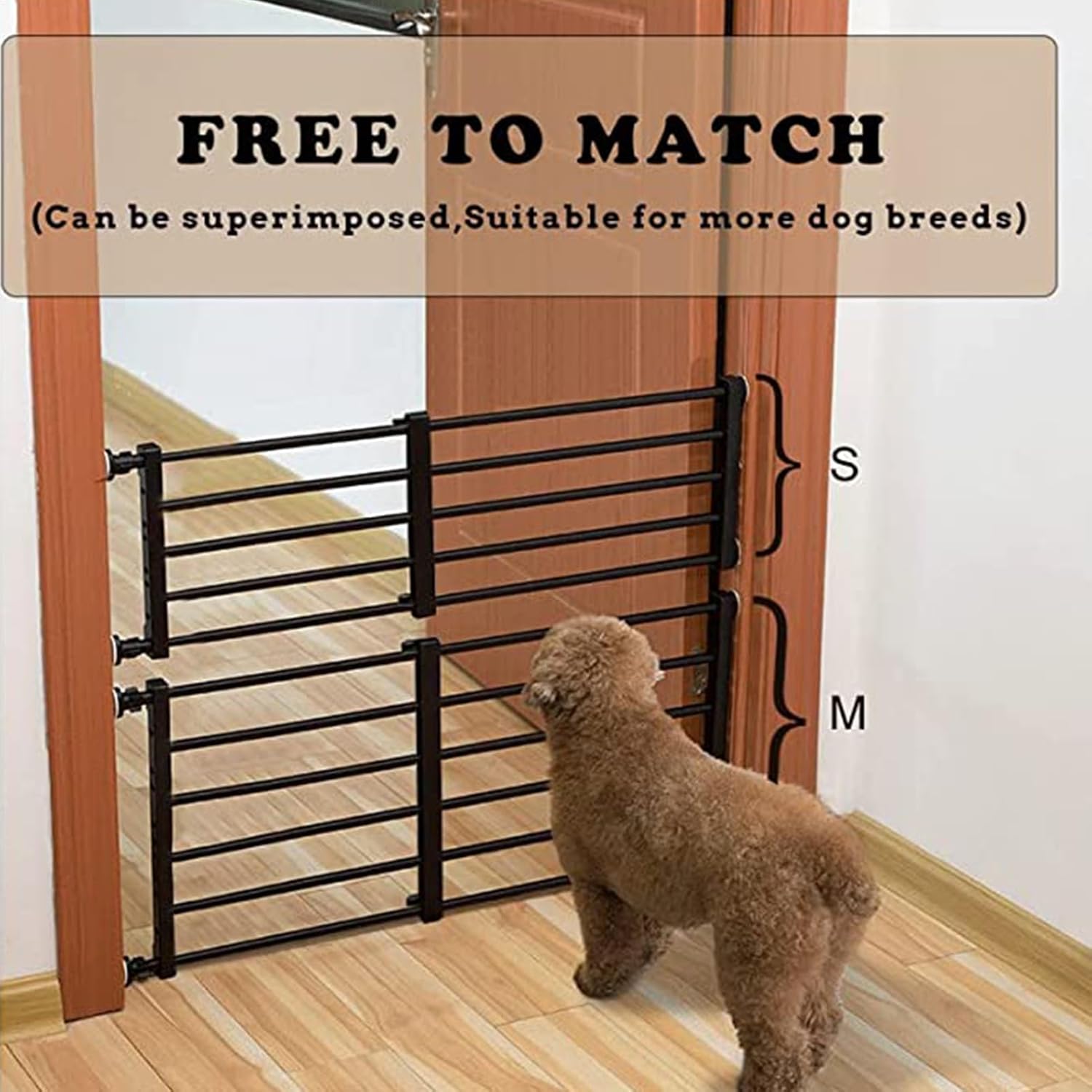 Genérico Stairway Pet Fence - Retractable Dog Gate for Doorway | Extra Wide Mesh Barrier, No-Drilling Safety Guard for Bedroom, Portable Shield for Bathroom, Durable Partition for Living Room Home