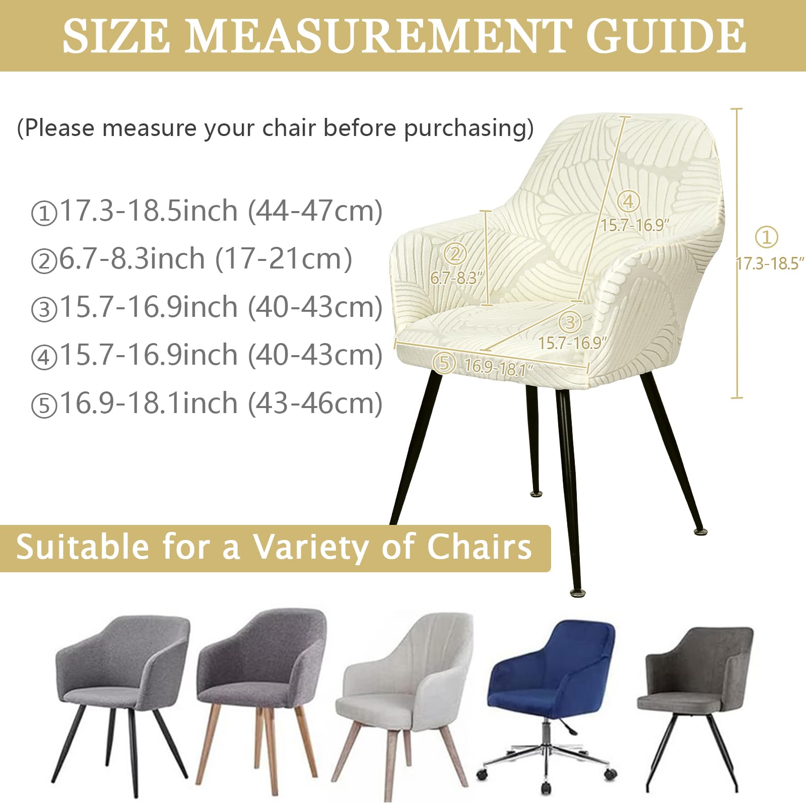 Stretch Stuhlbezug 2er Set - Elastische Hussen Mit Armlehne Hellgrau